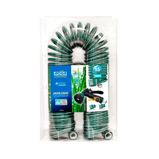 Manguera Helicoidal E.V.A 15 metros + Pistola 7 Posiciones Aqua Control al mejor precio -Todoanimal.es