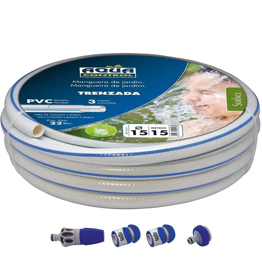 Manguera Kit Trenzada 15Mmx15M + Accesorios Aqua Control al mejor precio -Todoanimal.es