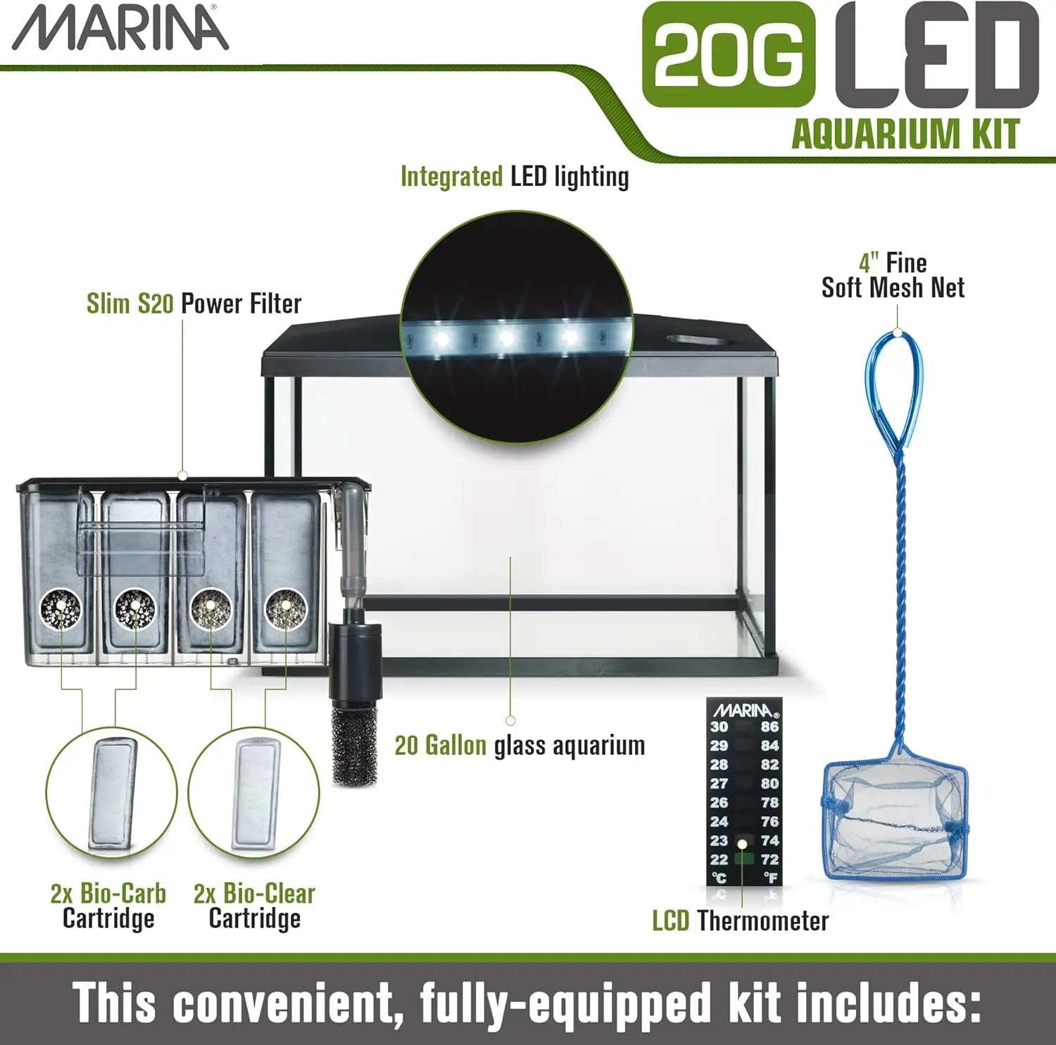 Marina Lux Kit Acuario 75 L al mejor precio -Todoanimal.es