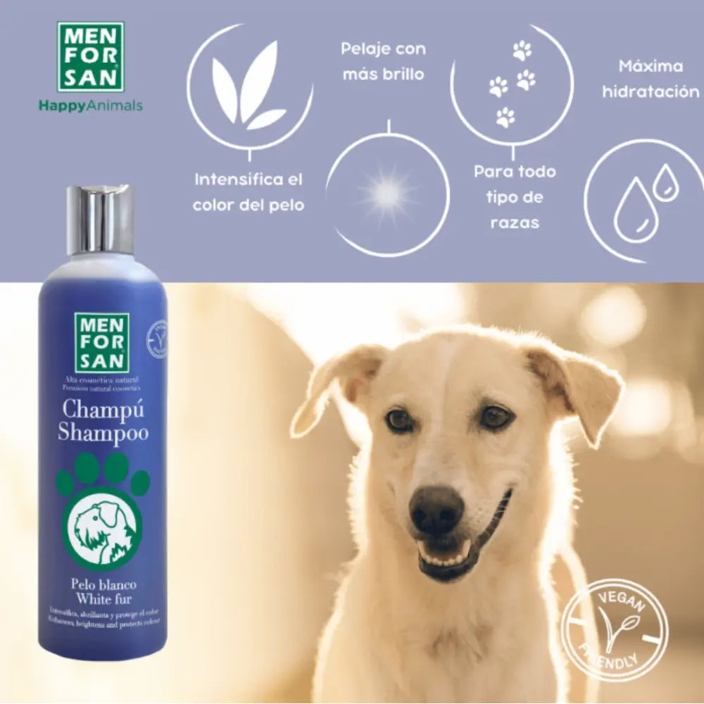 Menforsan Champu Pelo Blanco 300 ml al mejor precio -Todoanimal.es