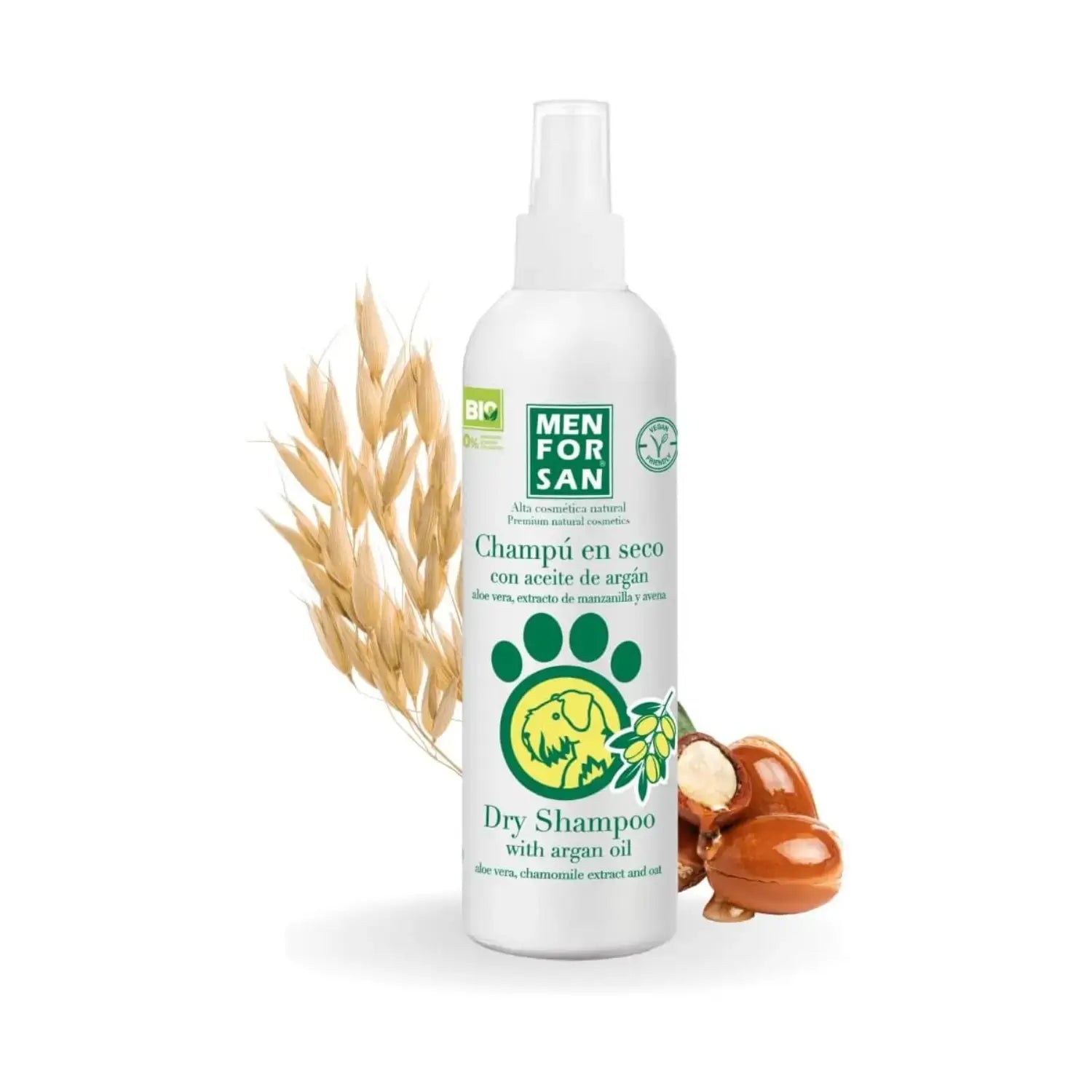 Menforsan Champú en Seco para Perros con Aceite de Argán 250 ml LABORATORIOS BILPER S.L.