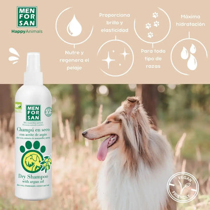 Menforsan Champú en Seco para Perros con Aceite de Argán 250 ml LABORATORIOS BILPER S.L.