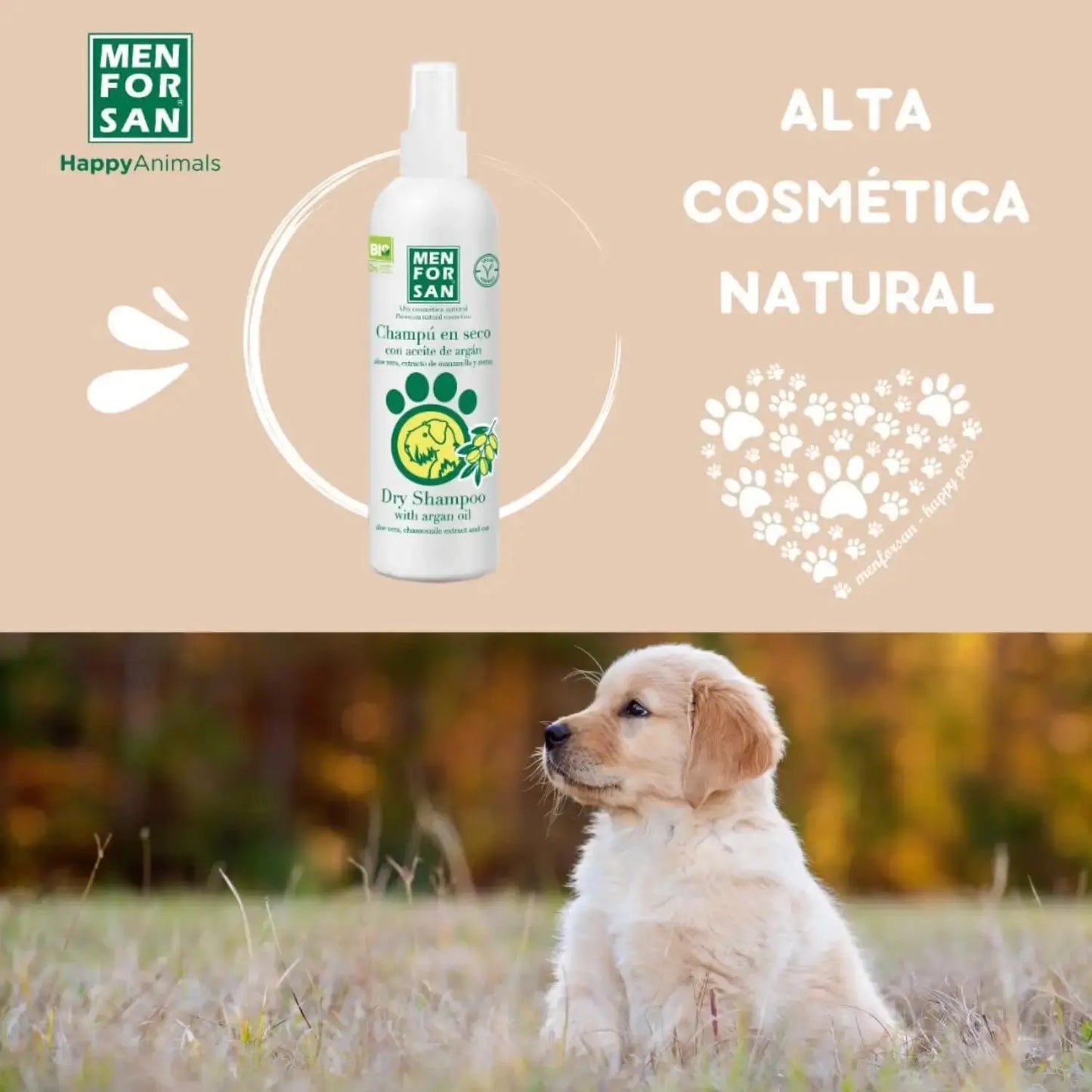 Menforsan Champú en Seco para Perros con Aceite de Argán 250 ml LABORATORIOS BILPER S.L.