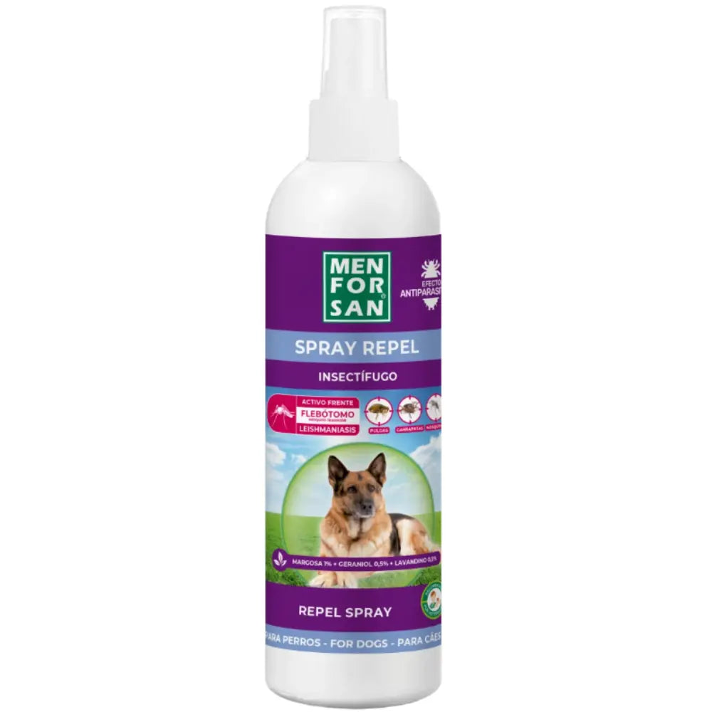 Menforsan Spray Anti-insectos Perro (Margosa, Geraniol Y Lavandino) 250 ml al mejor precio -Todoanimal.es