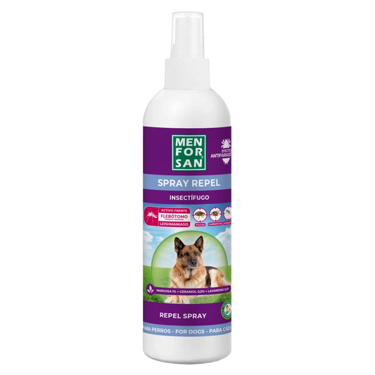 Menforsan Spray Repelente 250 ml para Perros Efecto Antiparasitario al mejor precio -Todoanimal.es