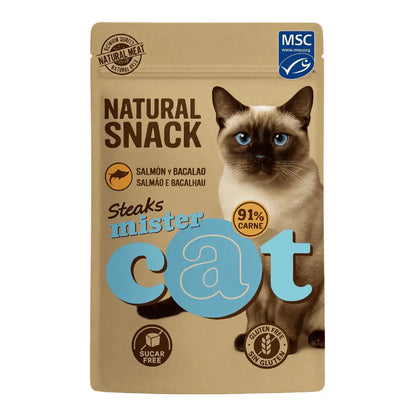Mister Cat Snack Natural Steaks para Gatos 35 g al mejor precio -Todoanimal.es