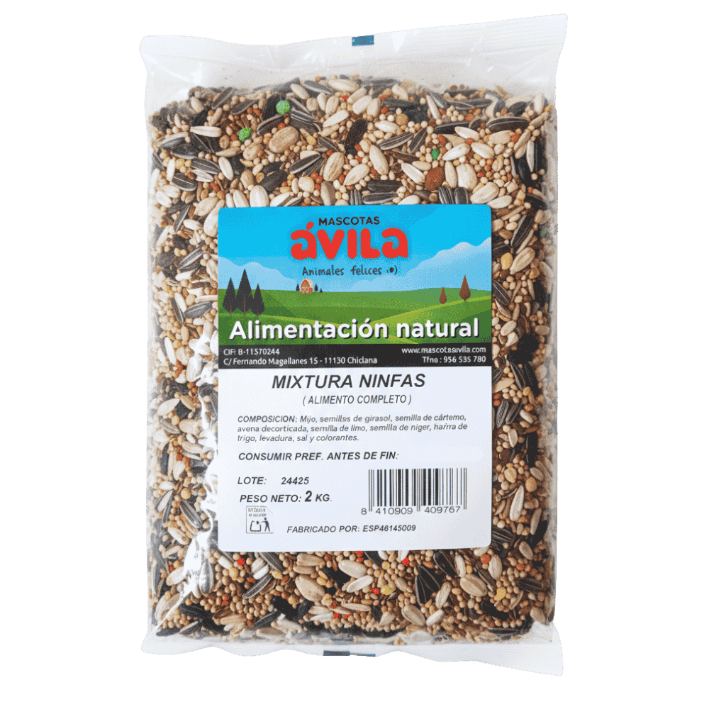 Mixtura Alimentación Natural para Agapornis y Ninfas Sinfonia Bolsa 2 kg al mejor precio -Todoanimal.es