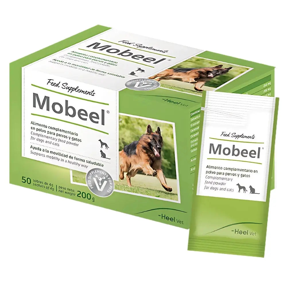 Mobeel Sobre 4 gr - Condroprotector con Ingredientes Naturales para Perros y Gatos - Condroitín, Mejillón de Concha Verde y Glucosamina HEEL