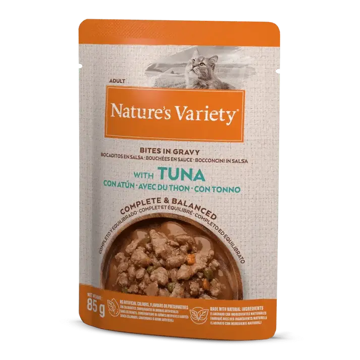 NATURE'S VARIETY CAT BOCADITOS EN SALSA CON ATÚN 85GR AFFINITY PETCARE, S.A. UNIPERSONAL