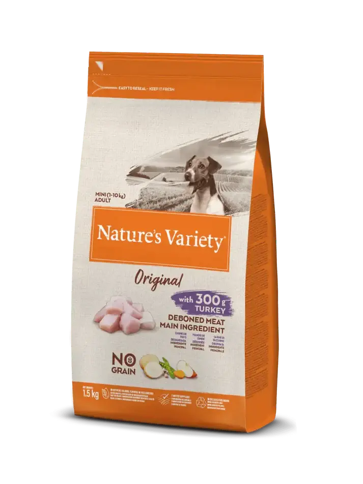 NATURE'S VARIETY DOG ORIGINAL NO GRAIN MINI PAVO 1,5KG AFFINITY PETCARE, S.A. UNIPERSONAL