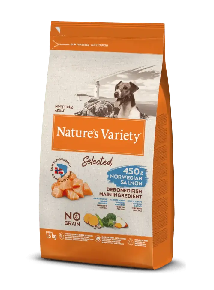 NATURE'S VARIETY DOG SELECTED MINI SALMÓN NORUEGO 1,5KG AFFINITY PETCARE, S.A. UNIPERSONAL