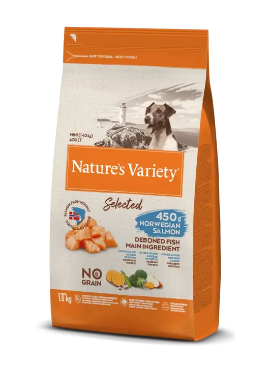 NATURE'S VARIETY DOG SELECTED MINI SALMÓN NORUEGO 1,5KG AFFINITY PETCARE, S.A. UNIPERSONAL