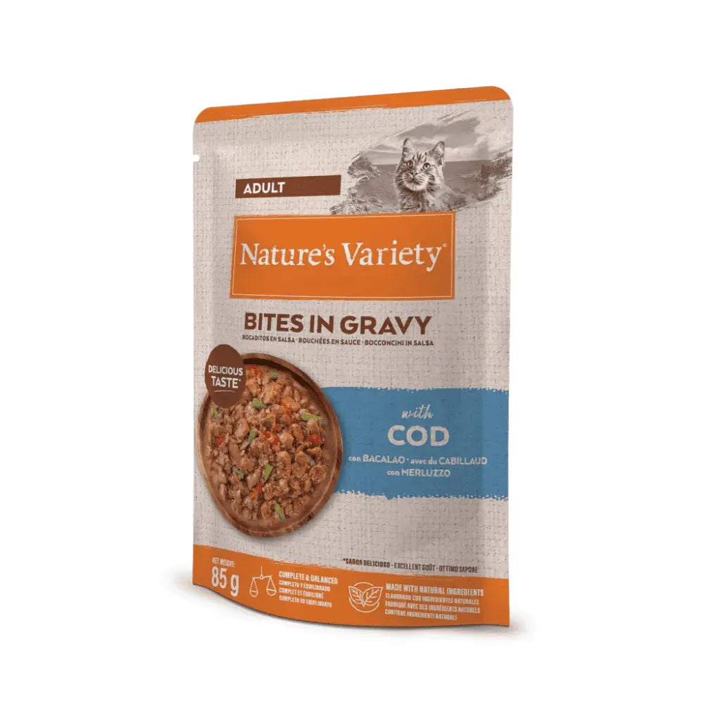 Nature'S Variety Cat Bites Cod 85 g para Gatos al mejor precio -Todoanimal.es