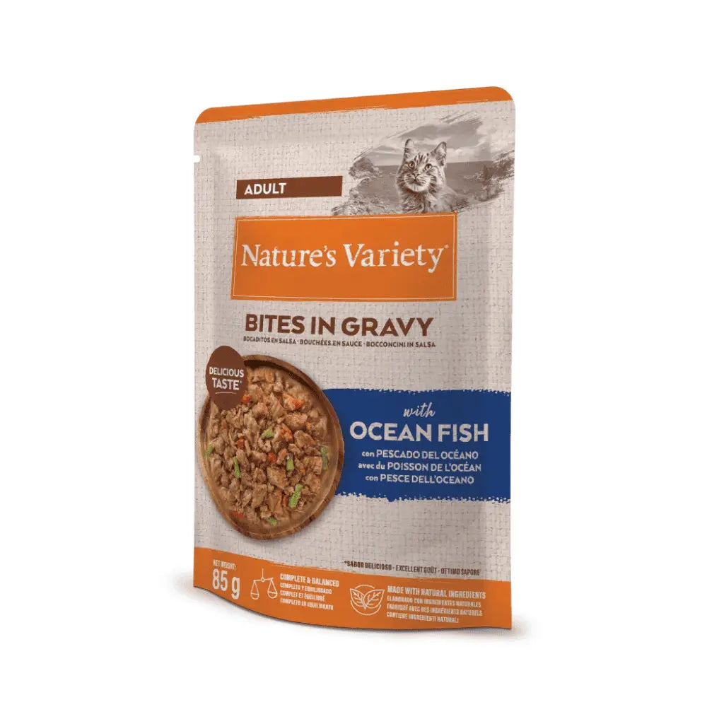 Nature'S Variety Cat Bites Ocean Fish 85gr al mejor precio -Todoanimal.es
