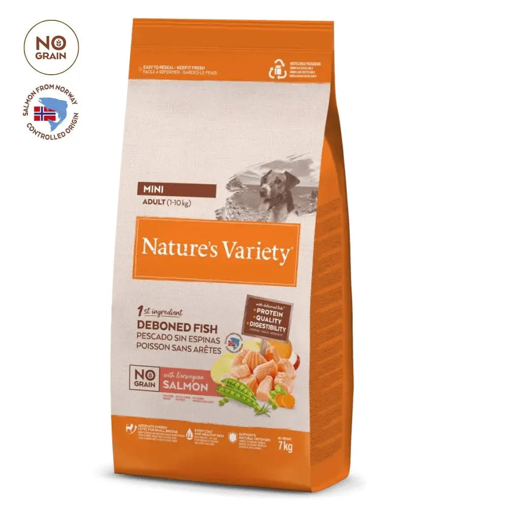 Nature'S Variety No Grain Adult Mini Salmón Pienso Sin Cereales para Perros al mejor precio -Todoanimal.es
