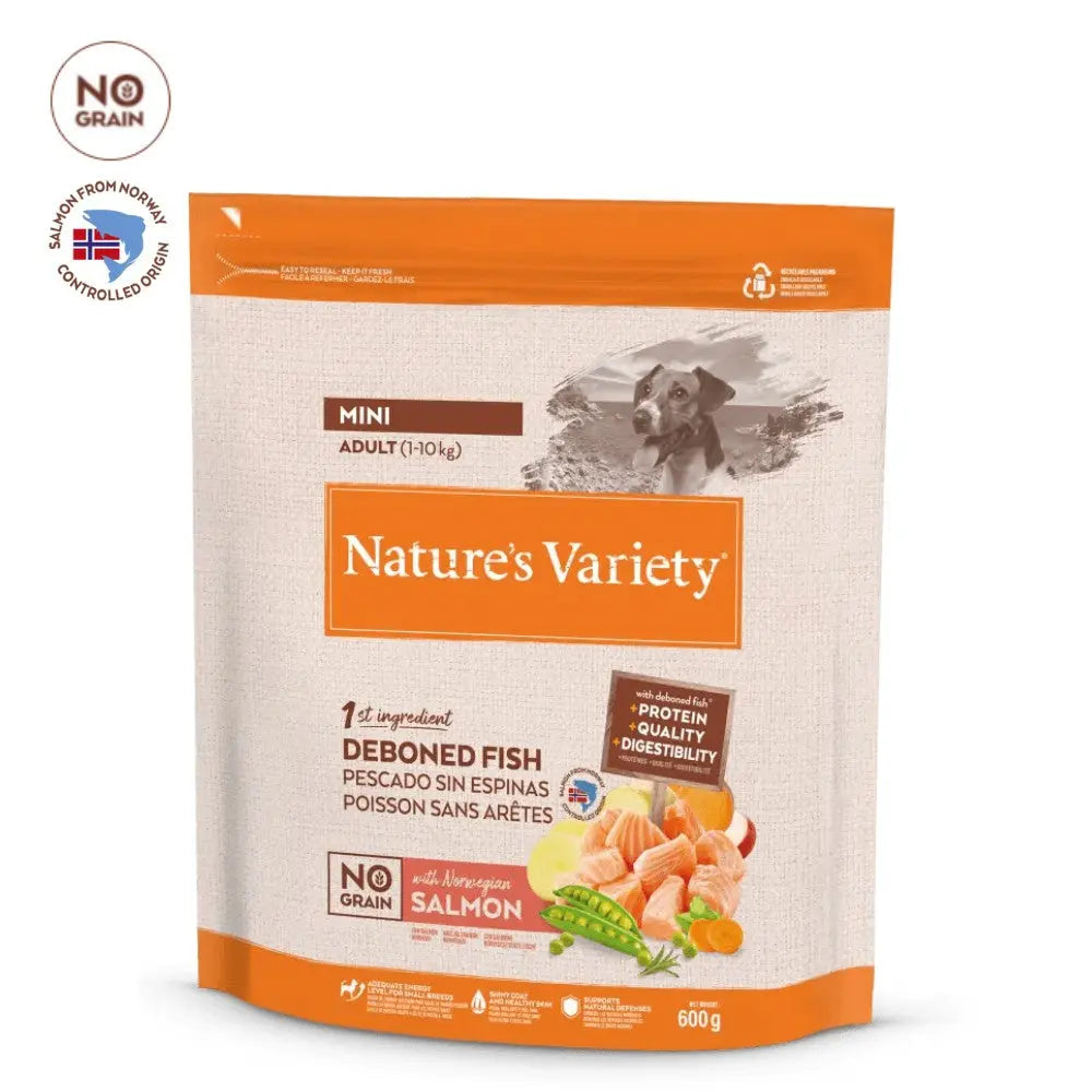 Nature'S Variety No Grain Adult Mini Salmón Pienso Sin Cereales para Perros al mejor precio -Todoanimal.es