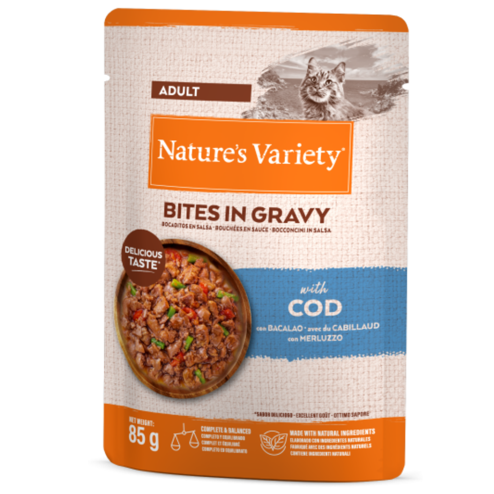 Nature's Variety Bites Cod 85 g Snack para Gatos al mejor precio -Todoanimal.es