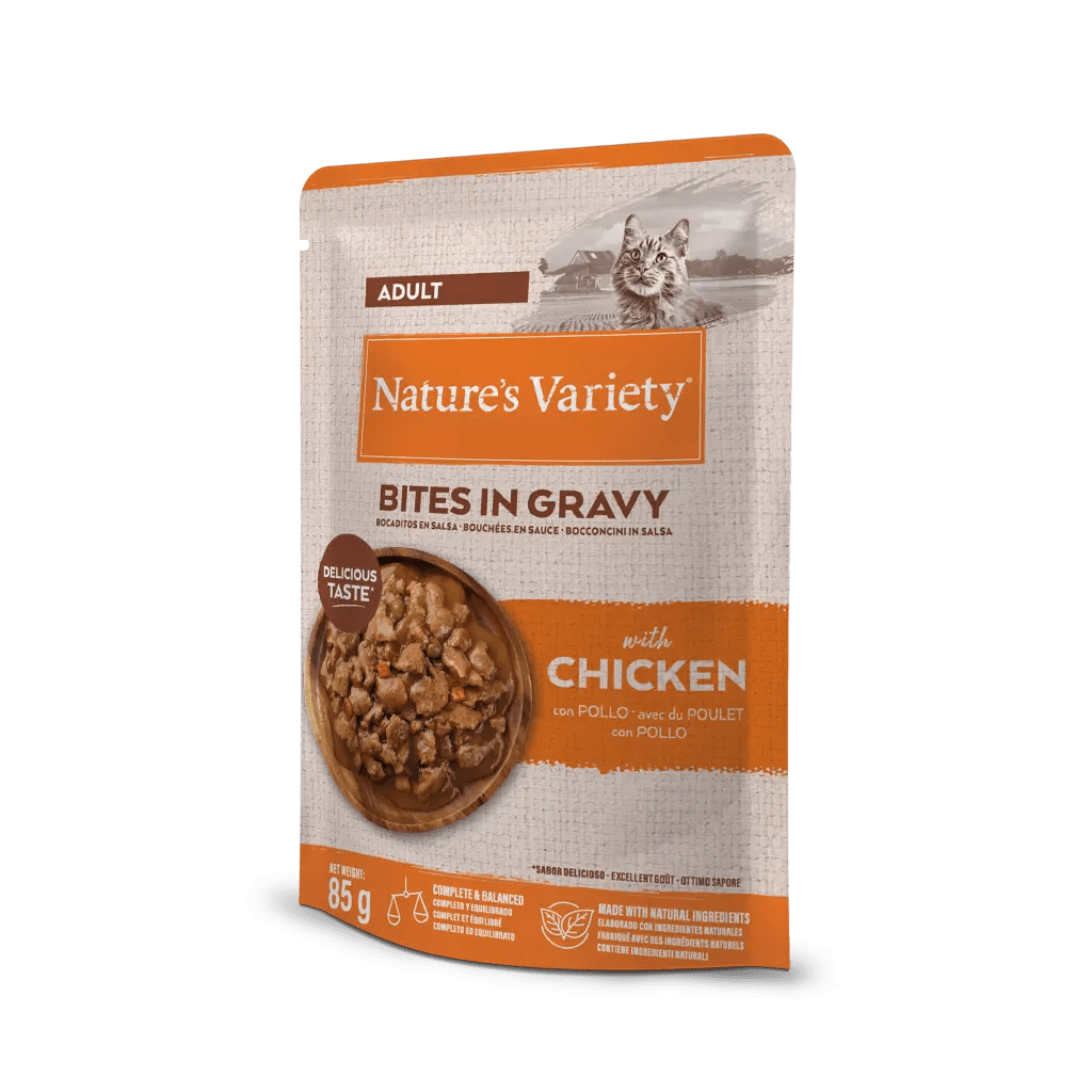 Nature's Variety Bocaditos en Salsa 85 g Comida Húmeda para Gatos al mejor precio -Todoanimal.es