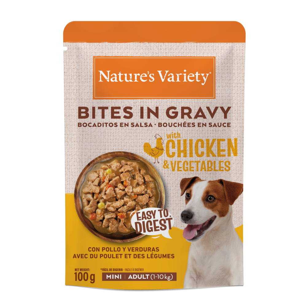 Nature's Variety Bocaditos en Salsa Pollo y Verduras Comida Húmeda para Perros Mini al mejor precio -Todoanimal.es