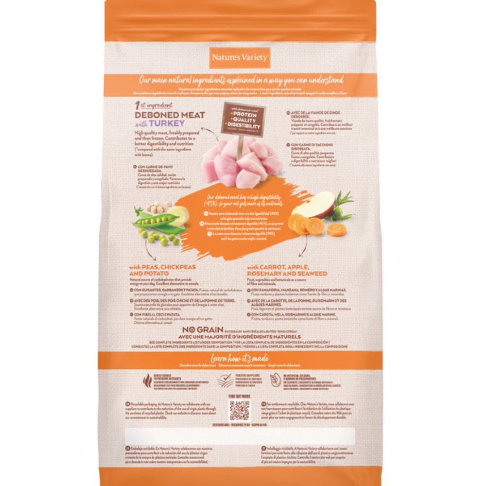 Nature's Variety Cat No Grain Sterilized Pavo Pienso para Gatos 3kg al mejor precio -Todoanimal.es