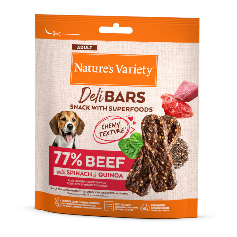 Nature's Variety DeliBars Superfood Ternera Snack para Perros al mejor precio -Todoanimal.es