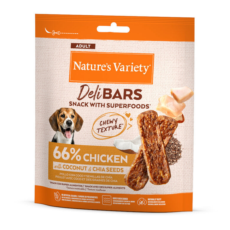 Nature's Variety Delibars Pollo Snack para Perros al mejor precio -Todoanimal.es