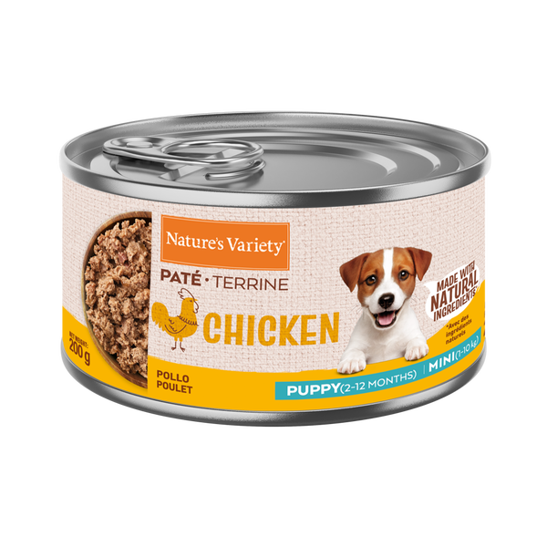 Nature's Variety Paté Puppy de Pollo con Verduras Lata Húmeda para Cachorros Mini al mejor precio -Todoanimal.es