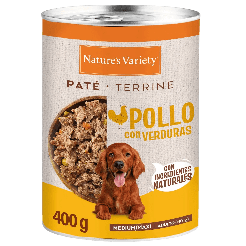 Nature's Variety Paté de Pollo con Verduras Lata Húmeda para Perros Med/Maxi al mejor precio -Todoanimal.es