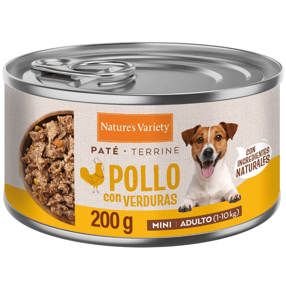 Nature's Variety Paté de Pollo con Verduras Lata Húmeda para Perros Mini al mejor precio -Todoanimal.es