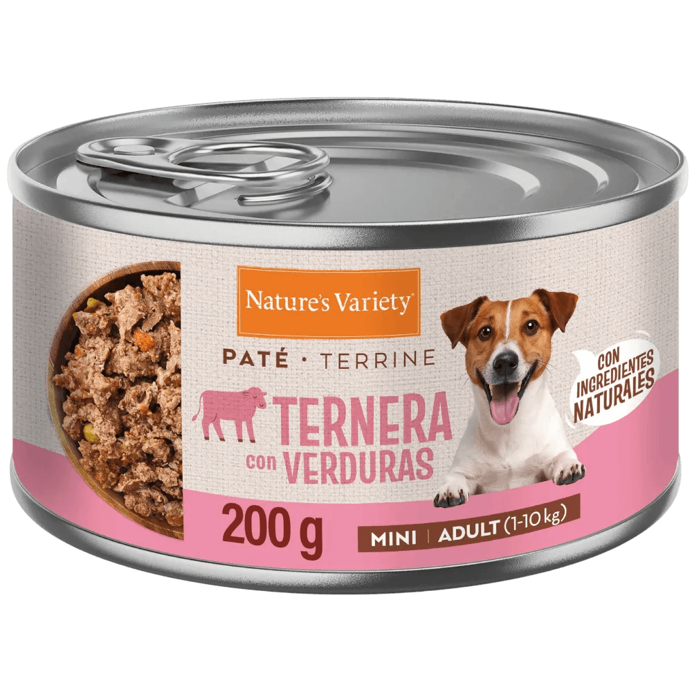 Nature's Variety Paté de Ternera con Verduras Lata Húmeda para Perros Mini al mejor precio -Todoanimal.es