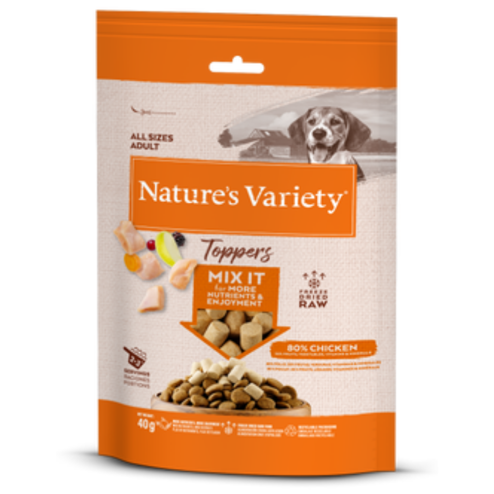 Nature's Variety Toppers Liofilizados 40 g Snack para Perros al mejor precio -Todoanimal.es