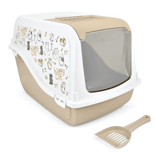 Nayeco Gatera Happy Cat con Filtro de Carbón y Paleta Incluida | Arenero Cerrado para Gatos 58x39x38 cm al mejor precio -Todoanimal.es