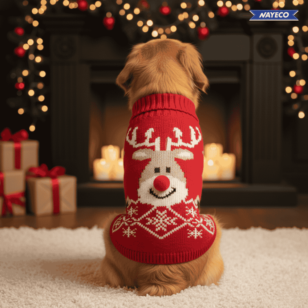 Nayeco Jersey Punto Reno Navidad Ropa para Perros al mejor precio -Todoanimal.es
