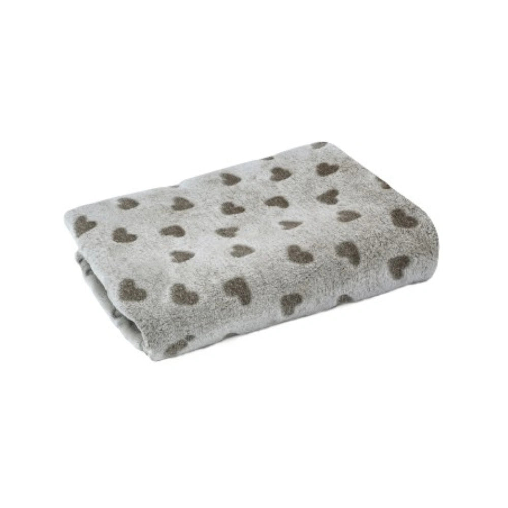 Nayeco Manta Corazones Marrones para Perros 100x70cm al mejor precio -Todoanimal.es