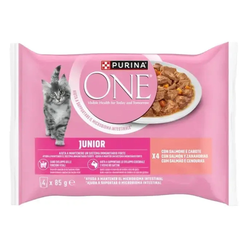 ONE Junior Pack Comida Húmeda para Gatos 4x85g al mejor precio -Todoanimal.es