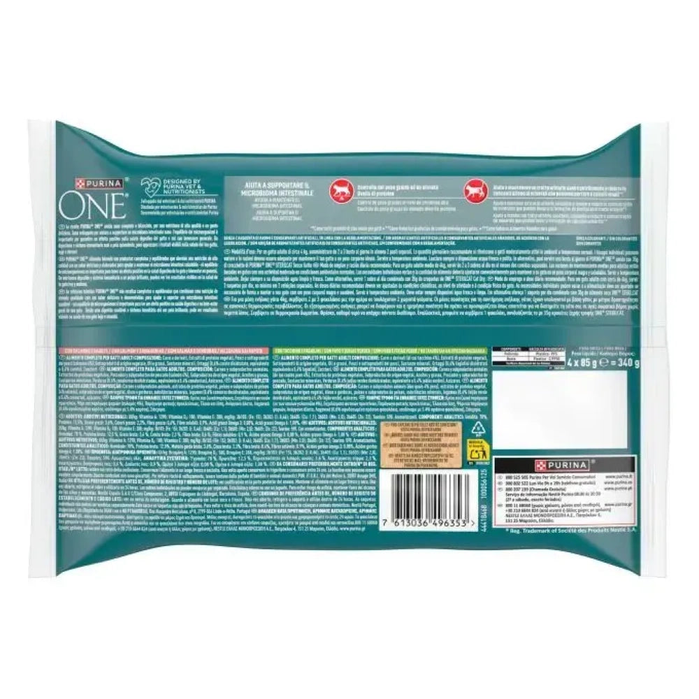 ONE Steril Pack Comida Húmeda para Gatos 4x85g al mejor precio -Todoanimal.es