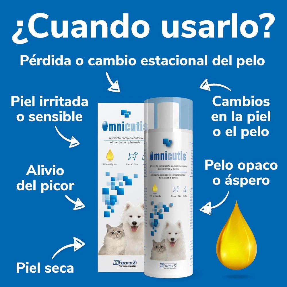Omnicutis Liquido 200 ml al mejor precio -Todoanimal.es