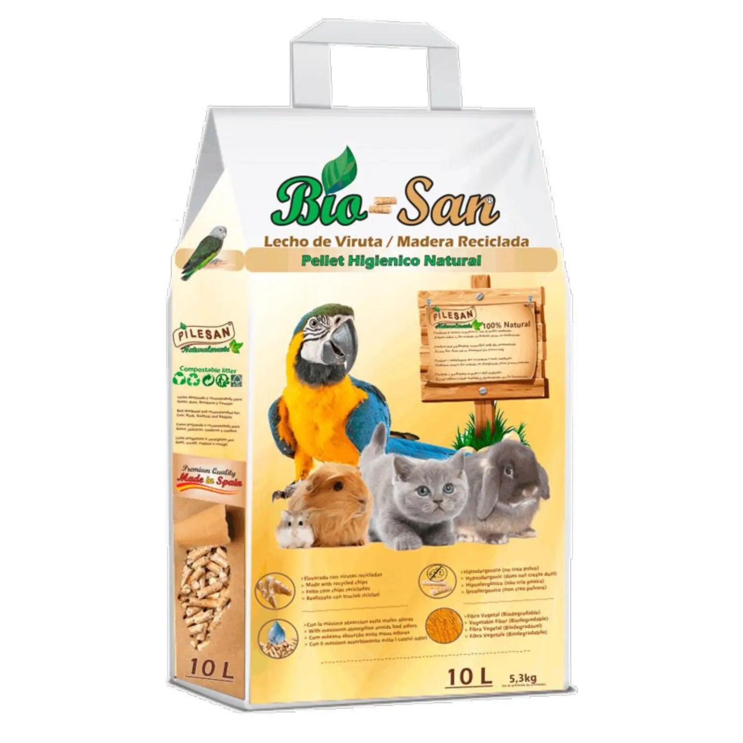 Pellet Higiénico Natural Lecho Viruta Granulada Biosan PILESAN