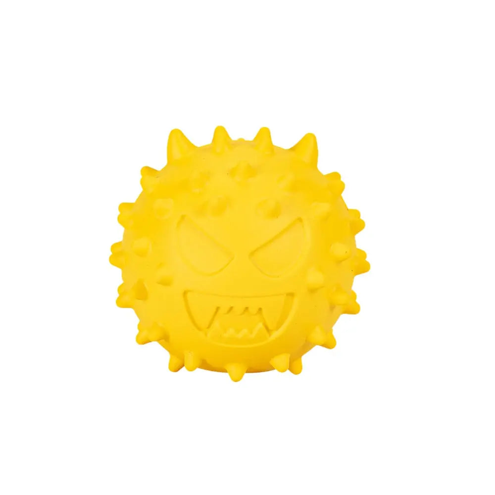 Pelota Emoji de Goma para Snacks, Amarilla 6.1cm FREEDOG