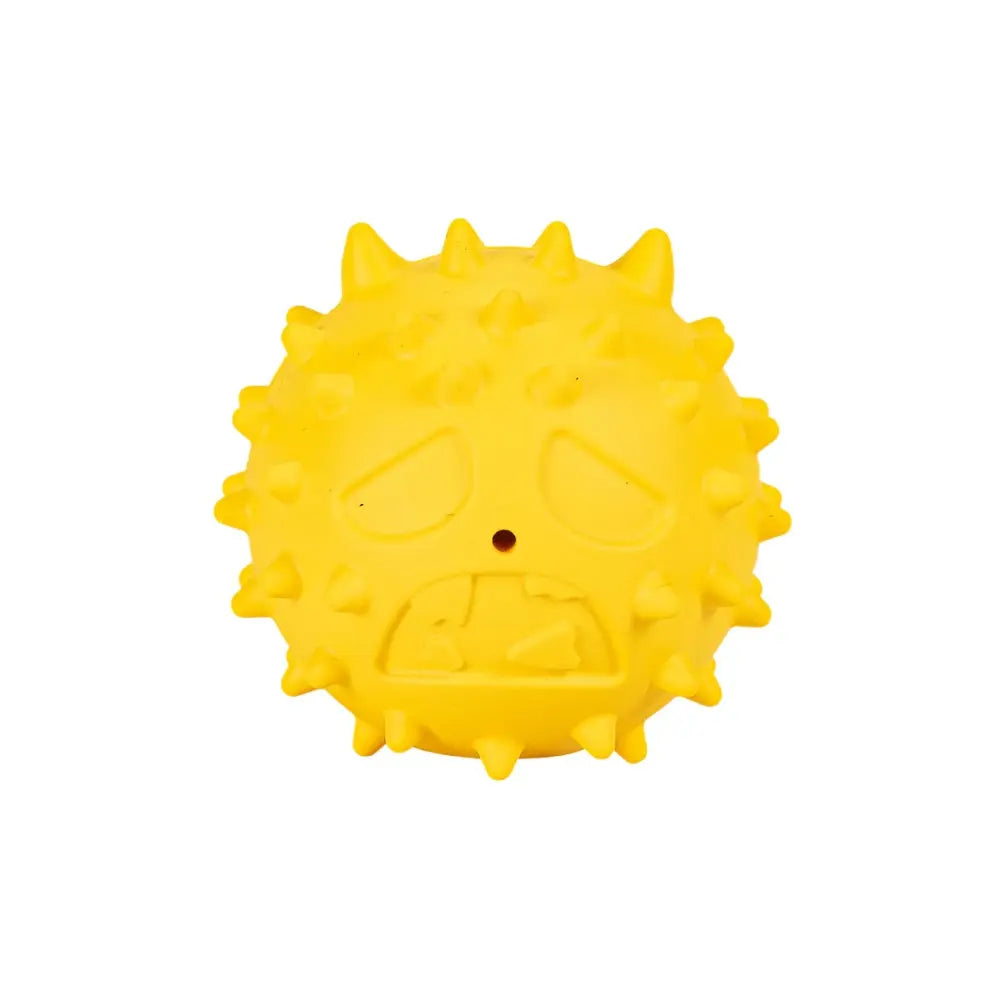 Pelota Emoji de Goma para Snacks, Amarilla 6.1cm FREEDOG