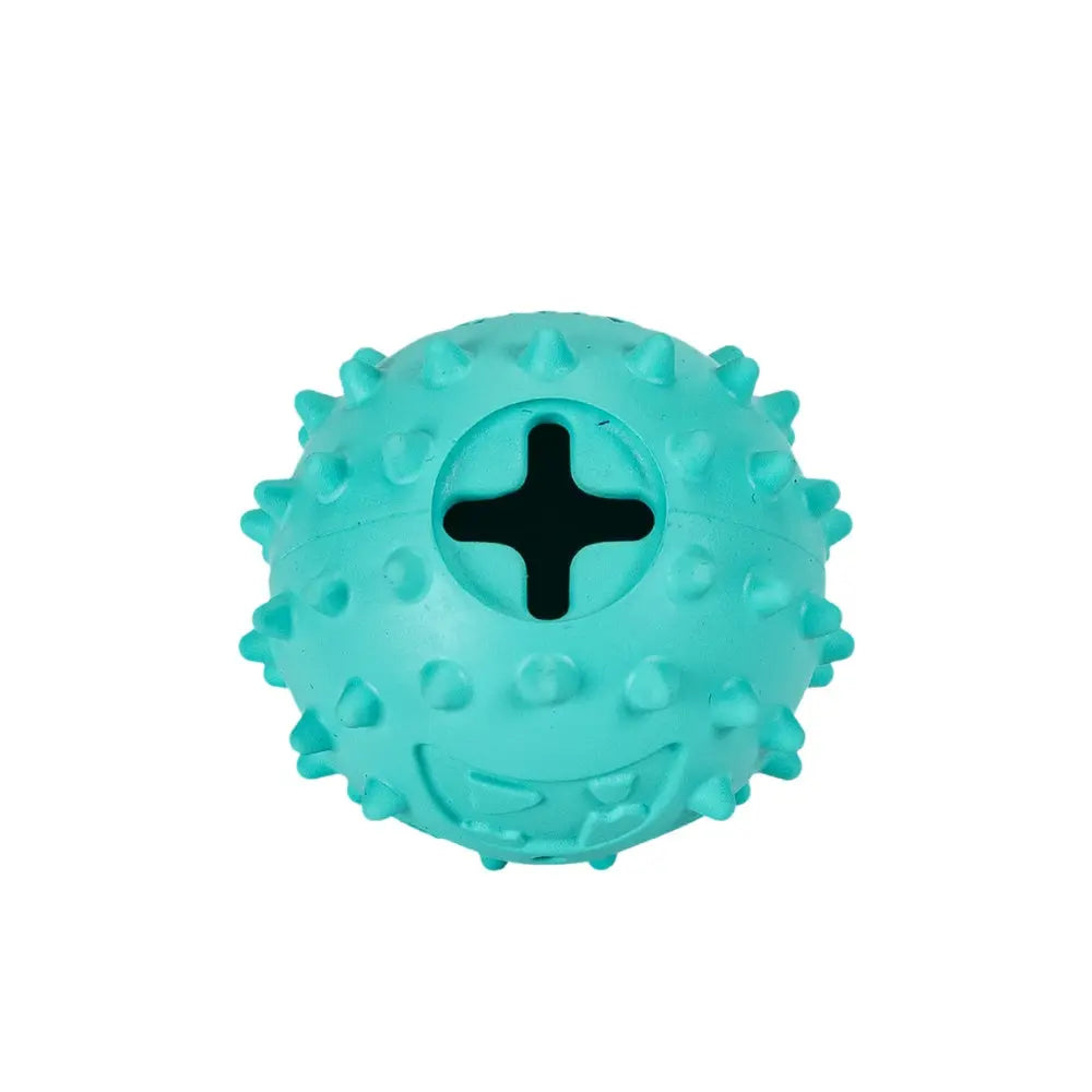 Pelota Emoji de Goma para Snacks, Turquesa 6.1cm FREEDOG
