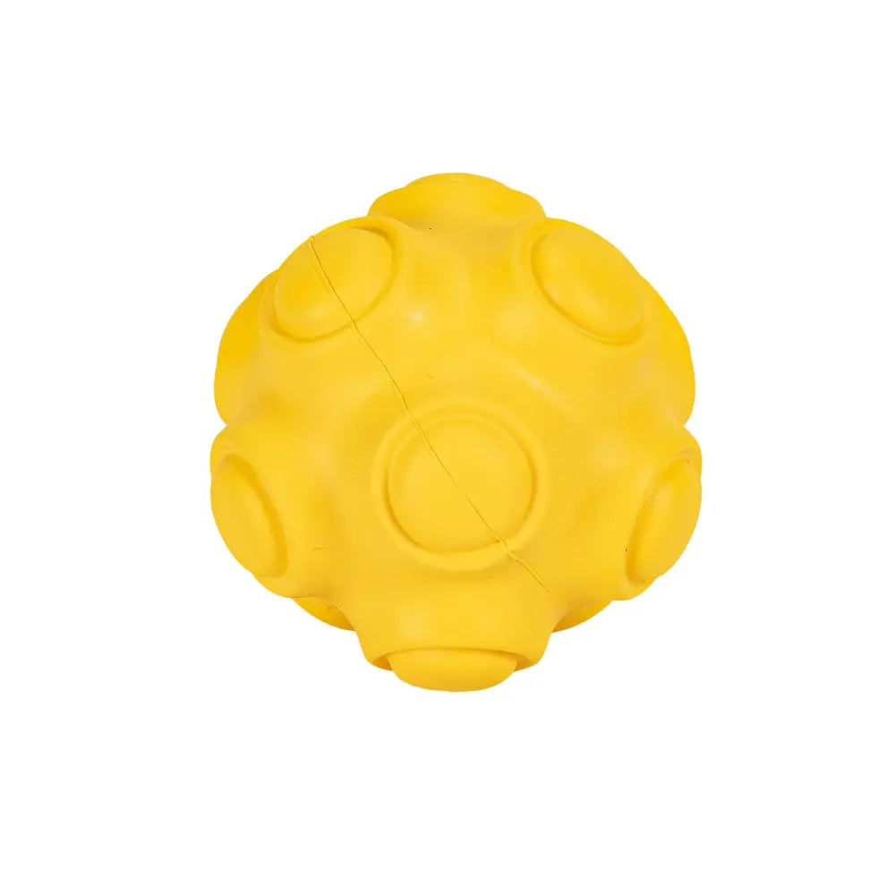 Pelota Rivet de Goma para Perro Amarilla 7.8cm FREEDOG