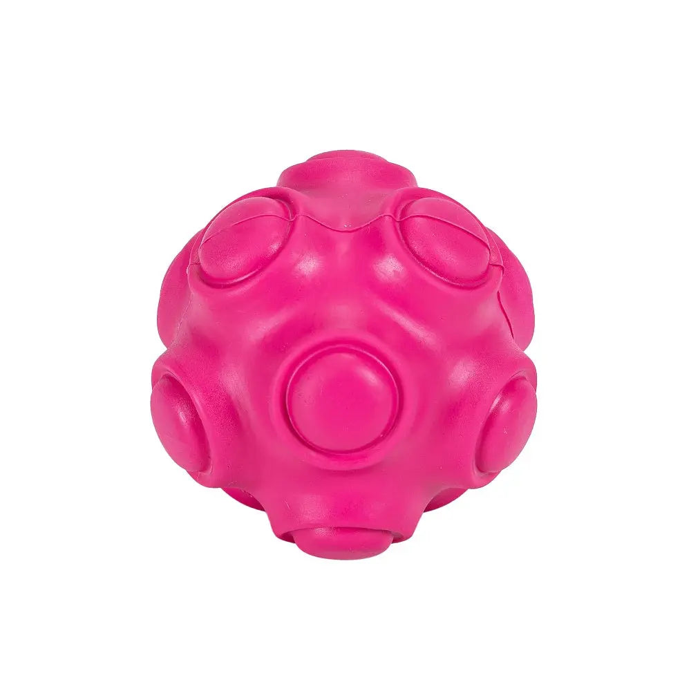 Pelota Rivet de Goma para Perro Fucsia 7.8cm FREEDOG