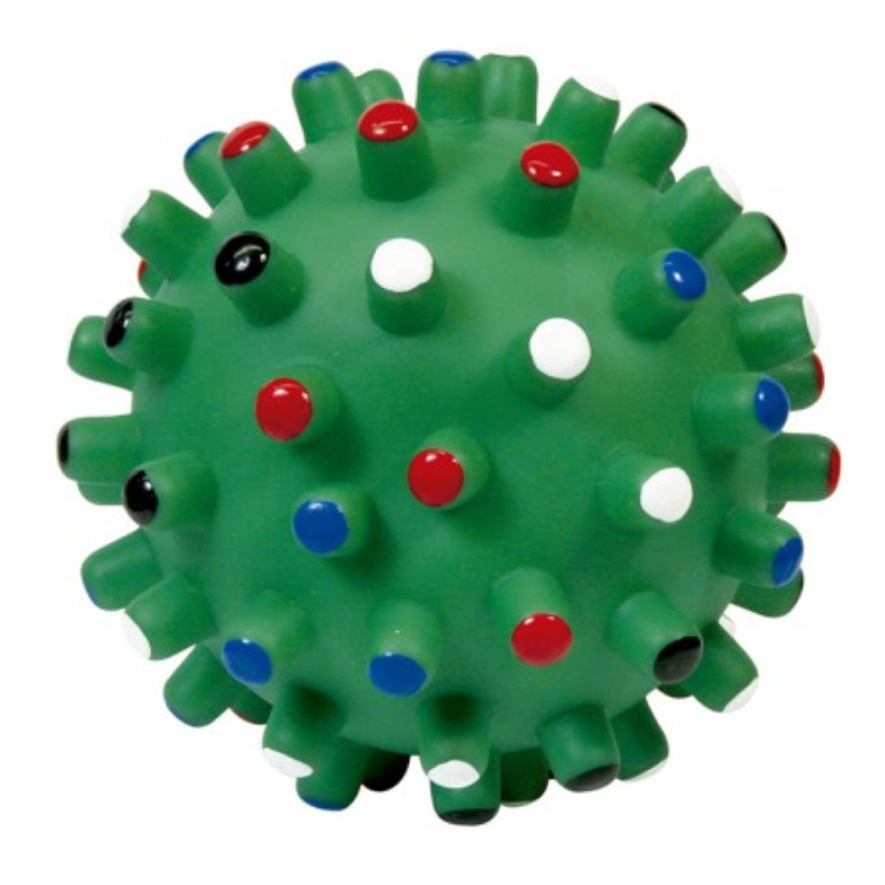Pelota Vinilo con Puntitas de Colores al mejor precio -Todoanimal.es
