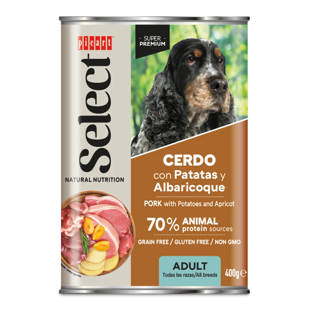 Picart Select Adult Cerdo con Patatas Lata Comida Húmeda para Perros al mejor precio -Todoanimal.es