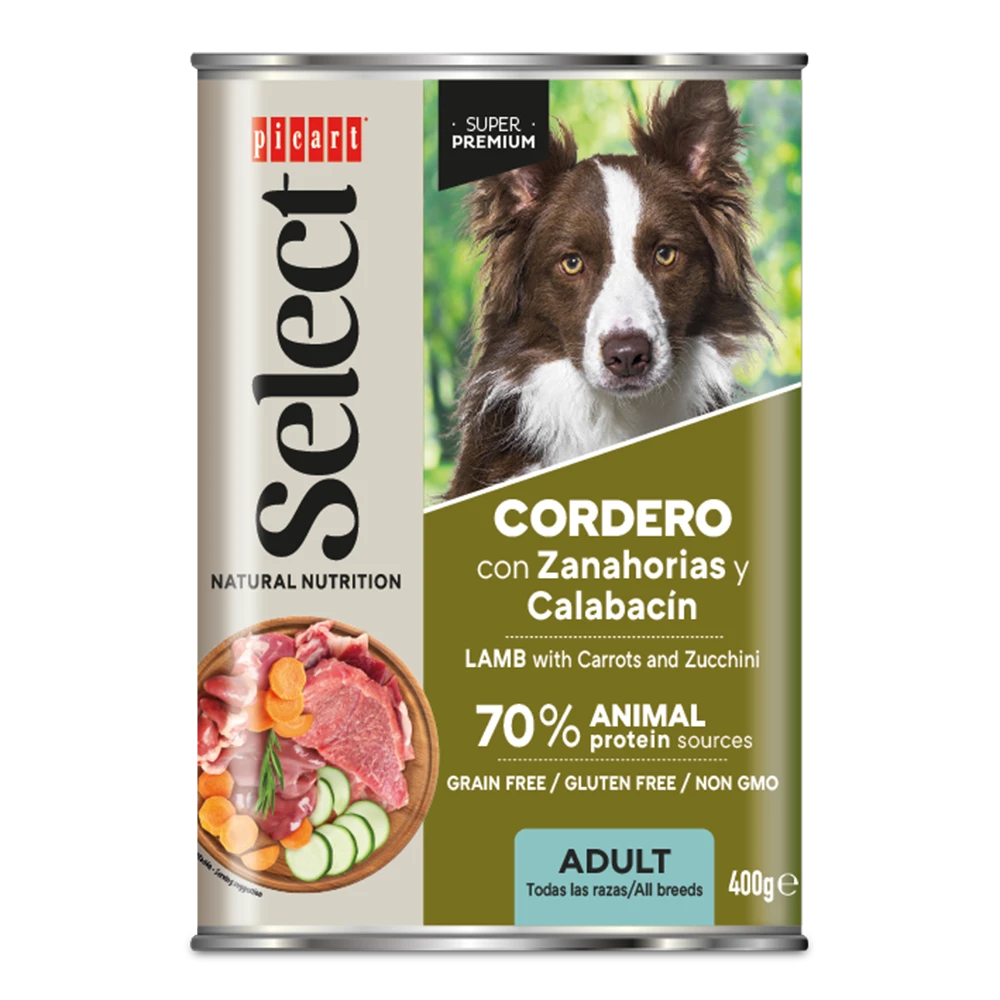 Picart Select Adult Cordero con Zanahorias Lata Comida Húmeda para Perros al mejor precio -Todoanimal.es