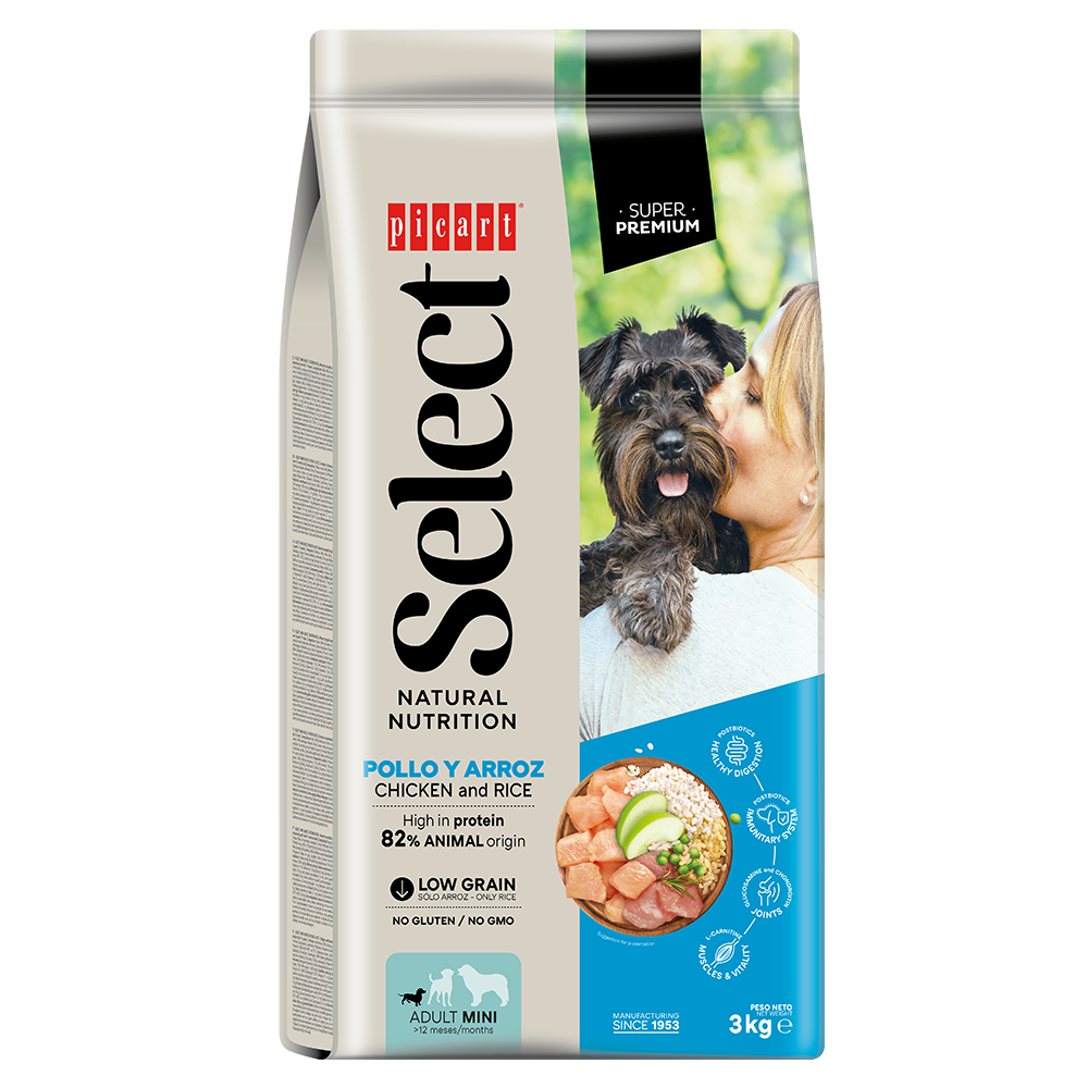 Picart Select Adult Mini Chicken & Rice Pienso para Perros al mejor precio -Todoanimal.es