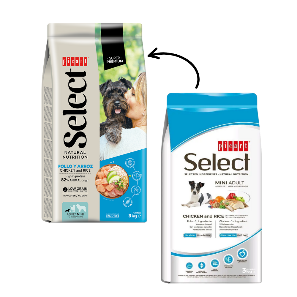 Picart Select Adult Mini Chicken & Rice Pienso para Perros al mejor precio -Todoanimal.es