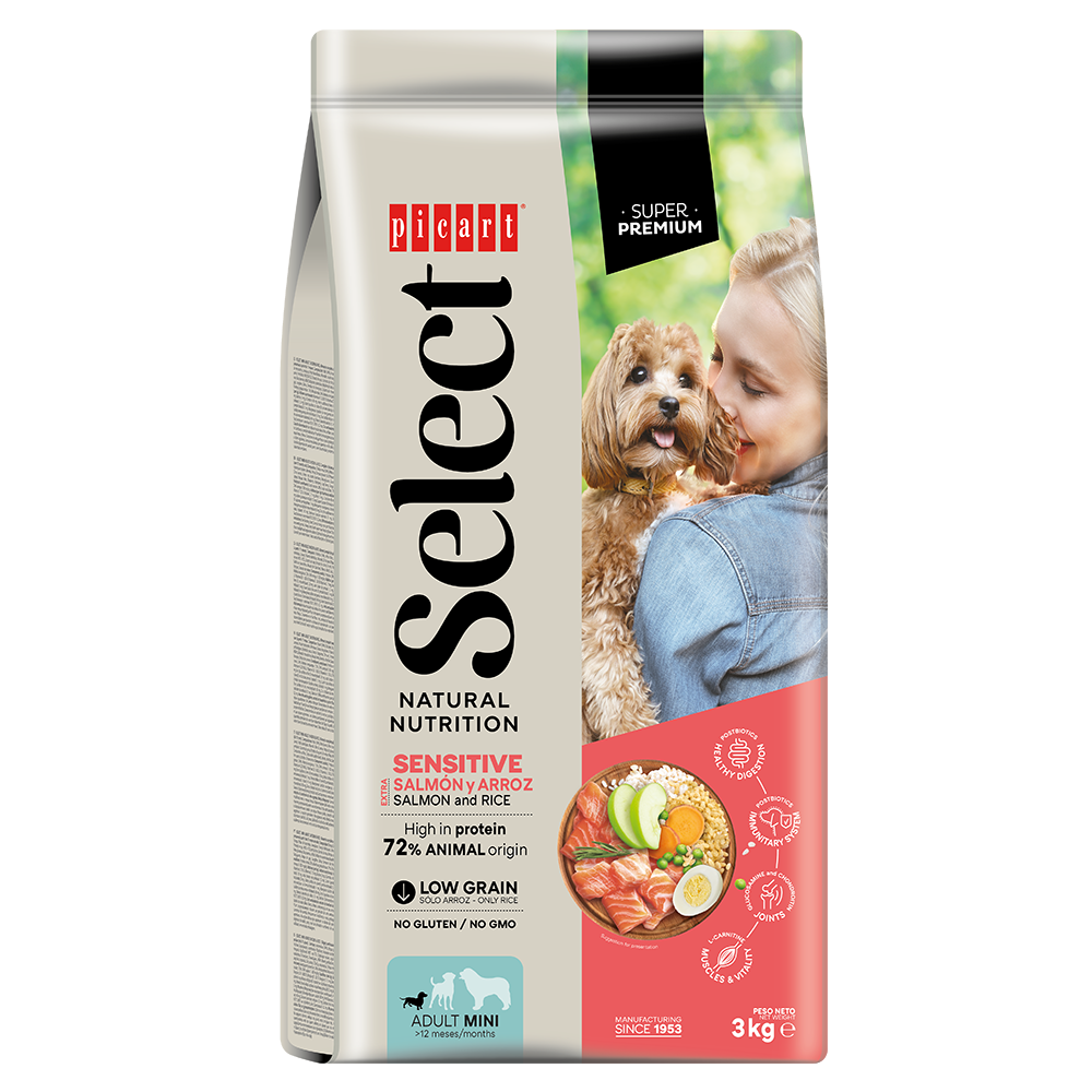 Picart Select Adult Mini Extra Salmón & Rice Pienso para Perros al mejor precio -Todoanimal.es