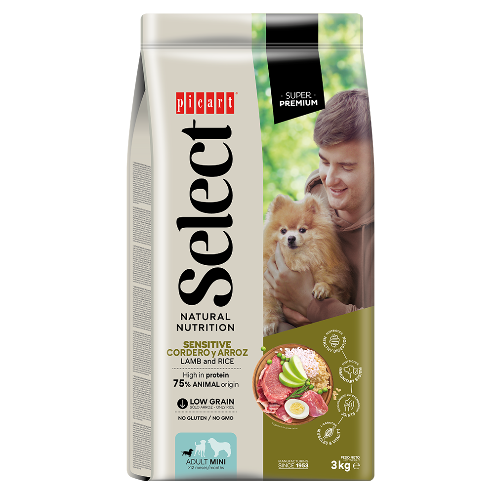 Picart Select Adult Mini Sensitive Lamb & Rice Pienso para Perros al mejor precio -Todoanimal.es